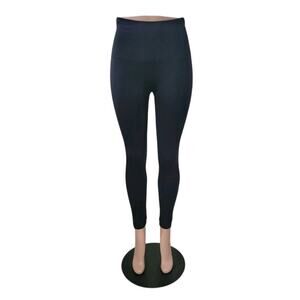 SPANX High Rise Seamless Leggings Women's Size XL Black Pull on Shaping Slimming